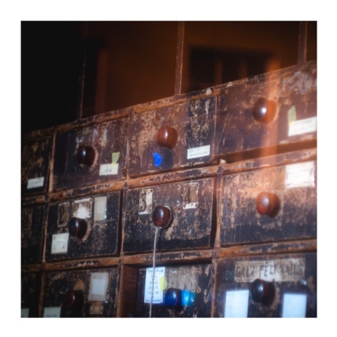 Old storage draws in Rickards Ironmongers shop