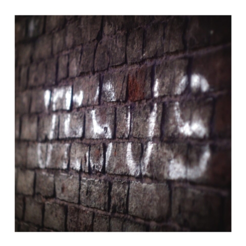 'Jesus' Graffiti on the Buttercross, Ludlow