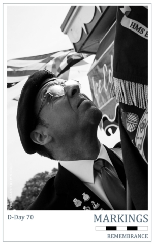 D-Day 70 Markings Series- RBL Standard A British Legion Standard Bearer with an HMS Exeter standard