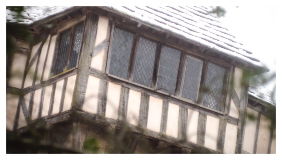 The solar at Stokesay Castle in the snow