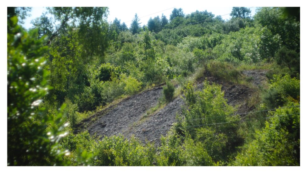 Spoil tip at Snailbeach