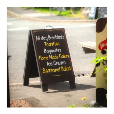 A broad outside the Postcard Cafe, Clun A broad outside the Postcard Cafe, Clun