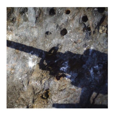 Water compressor drill shadow Water compressor drill shadow and drill holes in underground workings