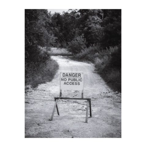 'DANGER NO PUBLIC ACCESS" sign in Imber village