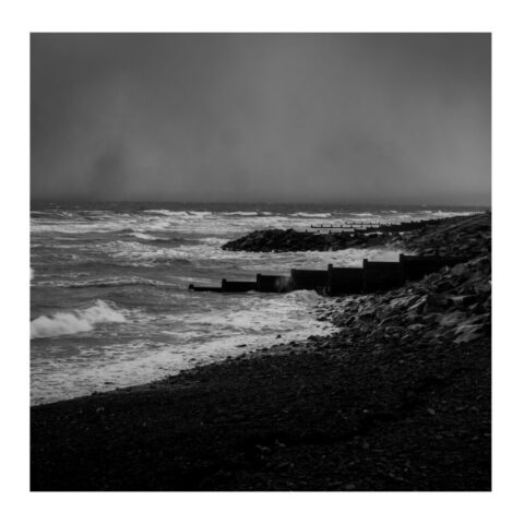 Aberaeron Costal Defence Scheme - Aberaeron beach in stormy weather